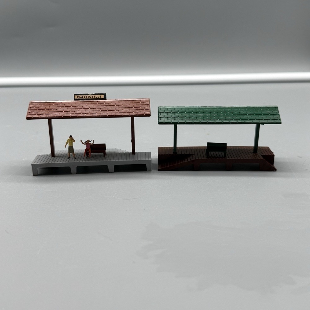 Vintage Plasticville USA Train Station Platforms Lot Of 2 Railroad Accessories
